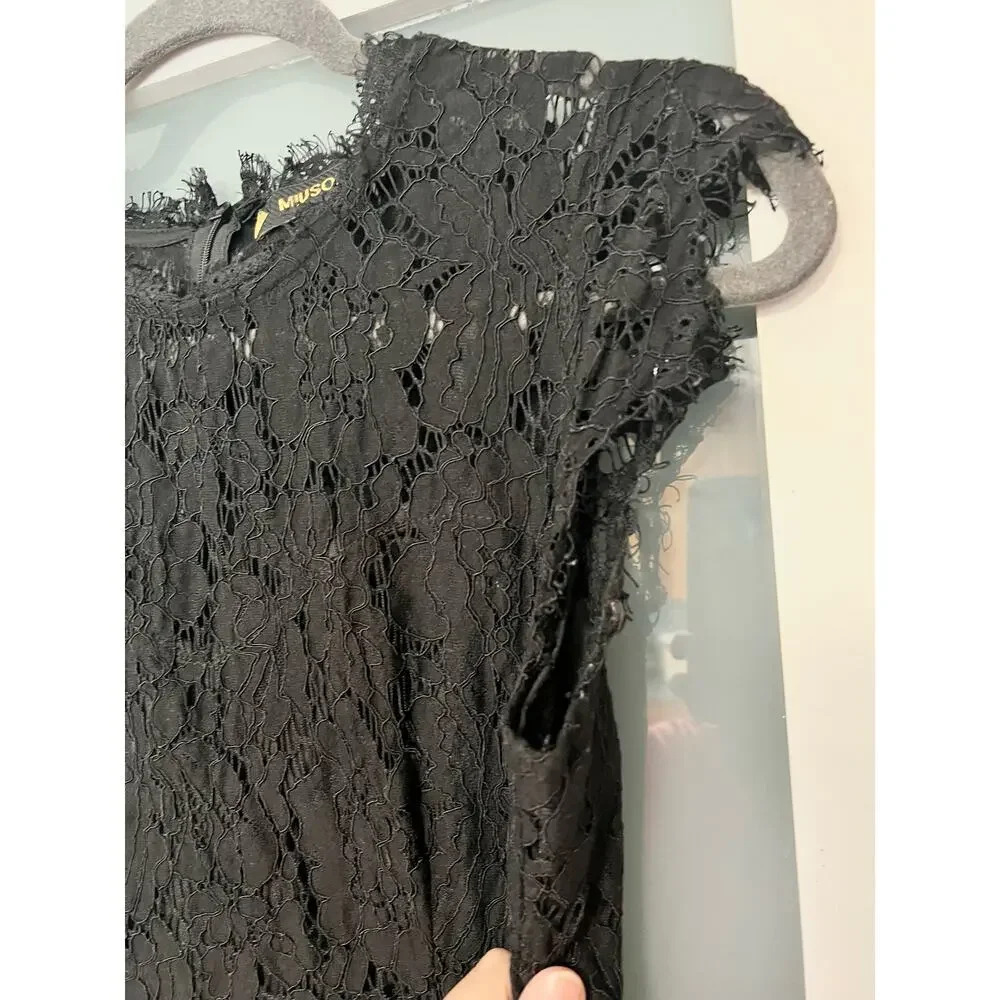 Miusol Women's Floral Lace Slim Evening Cocktail Lined Mini Dress Size Medium - Picture 6 of 14